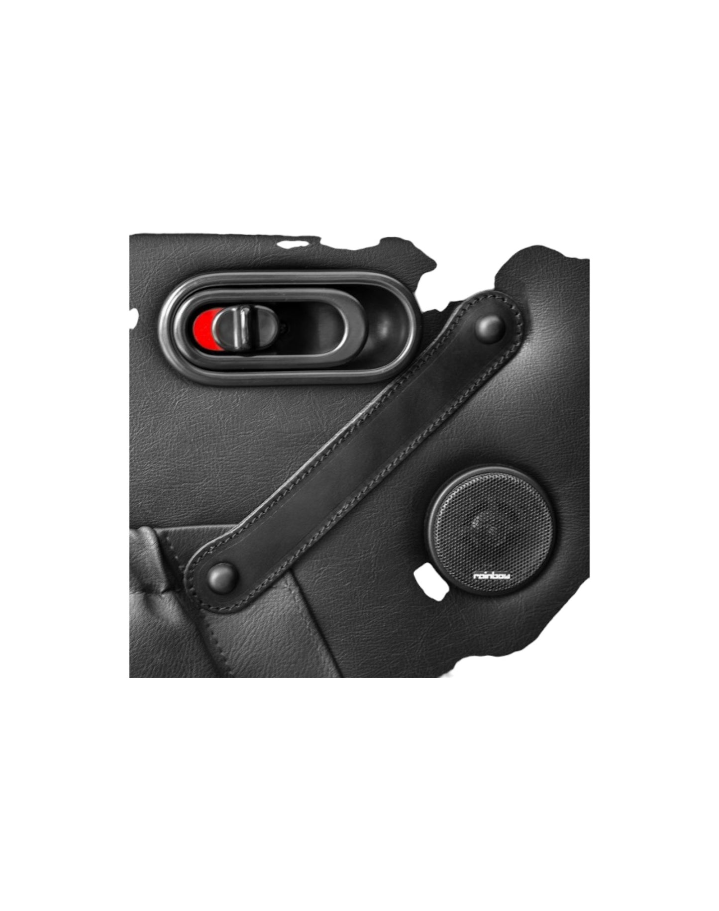 MX5 NA Door Pulls Real Leather Plain Stitched Design - Jass Performance
