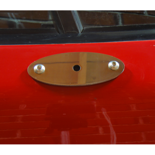 MX5 NA/NB Side Mirror Mounts, Polished Stainless Steel, 7mm Mounting Hole - Jass Performance