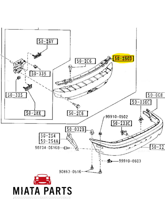 MX5 NA Rear Bumper Metal Retainer (New) (Genuine)