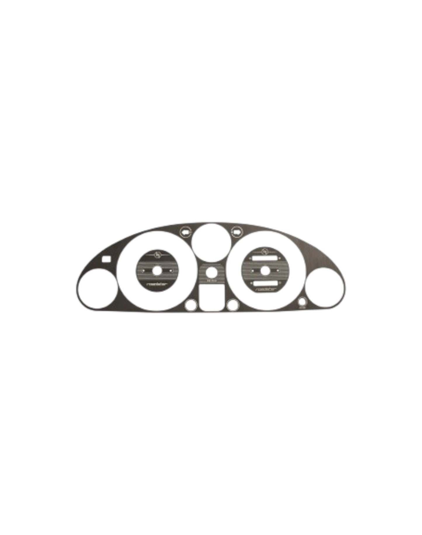 MX5 NA Instrument Cluster Bezel, Engraved, Black Brushed Stainless Steel - Jass Performance