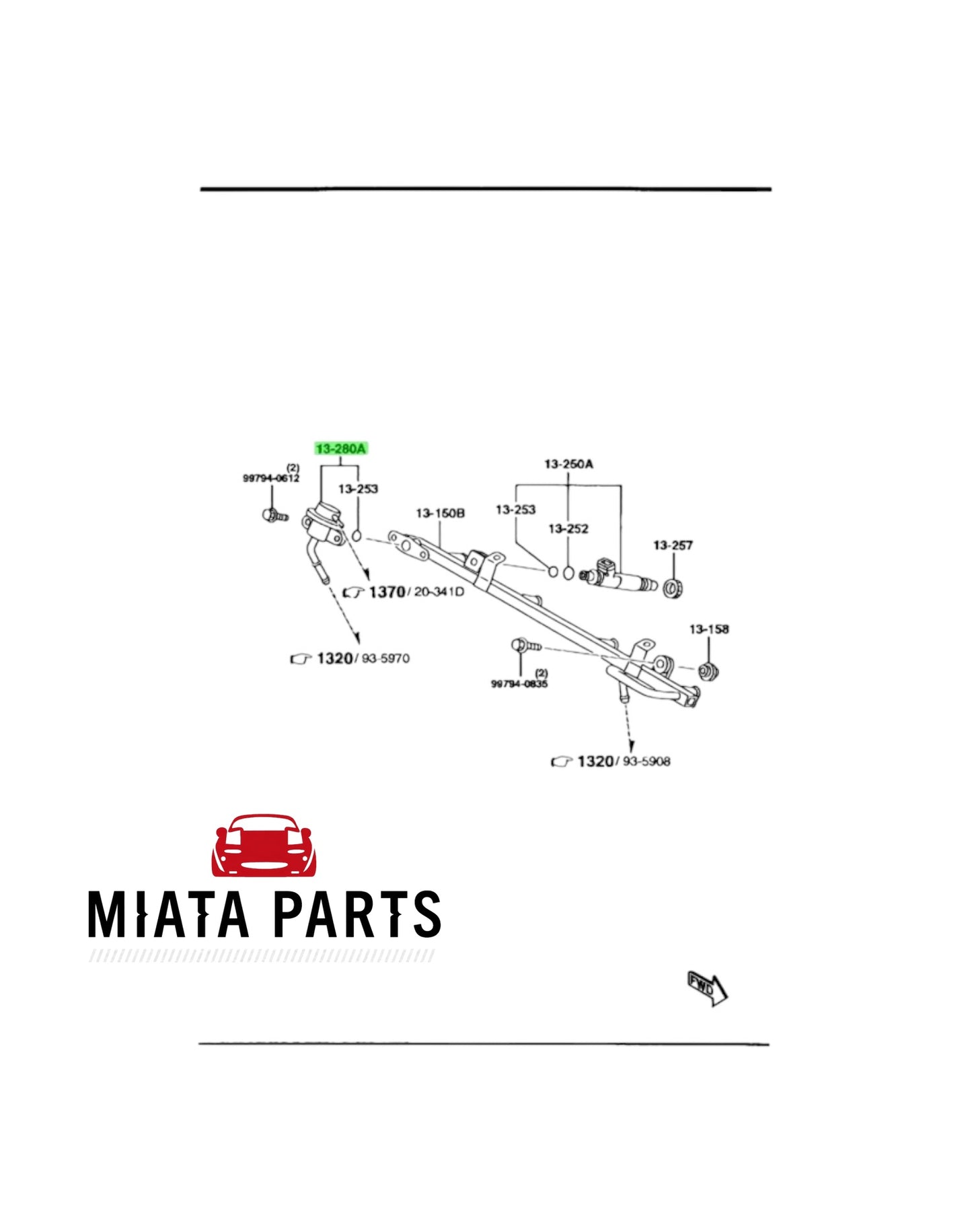 MX5 NB 1.8L Fuel Pressure Regulator (New) (Genuine)