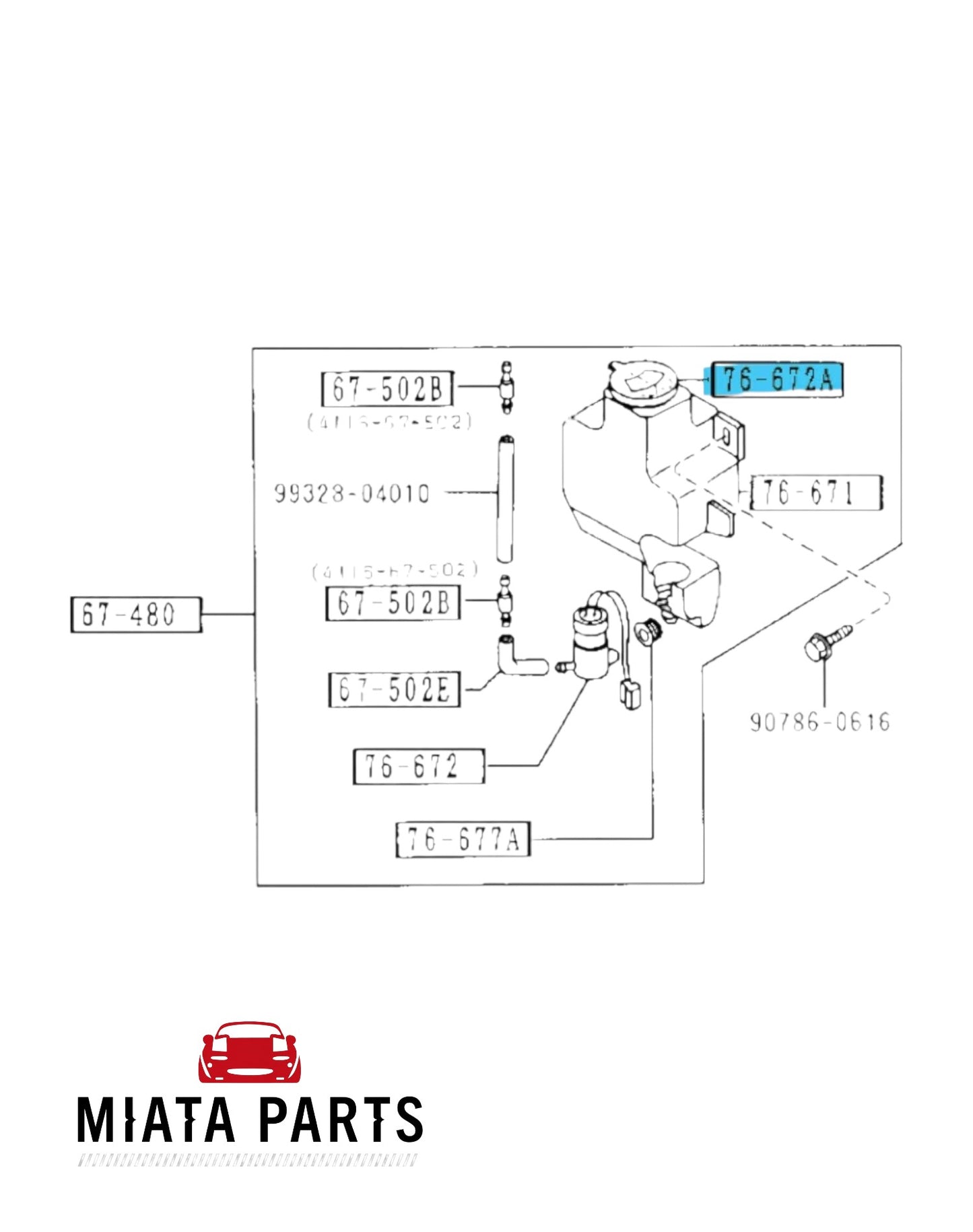 MX5 NA Wiper Bottle (New) (Genuine)